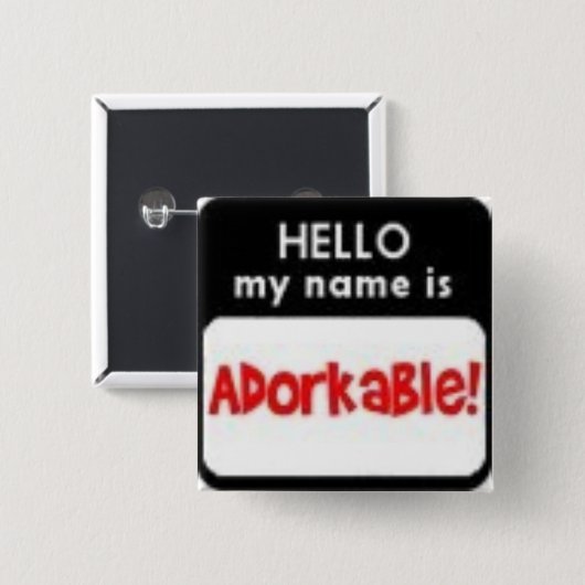 DORKable Vierkante Button 5,1 Cm (Voorkant /achterkant)