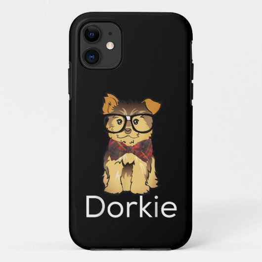 Dorkie Grappige Dorky Yorkie Hond Case-Mate iPhone Case (Achterkant)