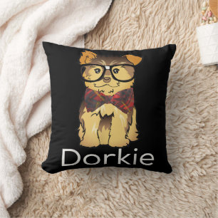 Dorkie Grappige Dorky Yorkie Hond Kussen