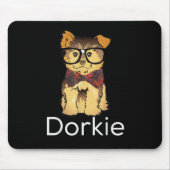 Dorkie Grappige Dorky Yorkie Hond Muismat (Voorkant)