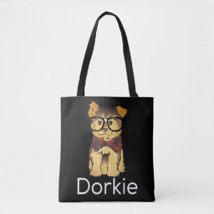 Dorkie Grappige Dorky Yorkie Hond Tote Bag