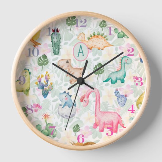 DORKY DINOSAURUSSEN Monogram Kinder Baby Decor (Voorkant)