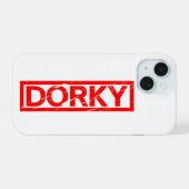 Dorky Stamp iPhone 15 Case (Achterkant horizontaal)