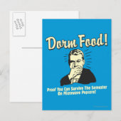 Dorm Food: Survive Microwave Popcorn Briefkaart (Voorkant / Achterkant)