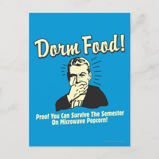 Dorm Food: Survive Microwave Popcorn Briefkaart (Voorkant)