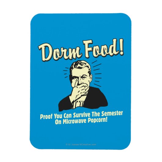 Dorm Food: Survive Microwave Popcorn Magneet (Verticaal)