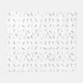 Dorm Lavendel Wildflower Bloemenpatroon Fleece Deken (Voorkant (Horizontaal))