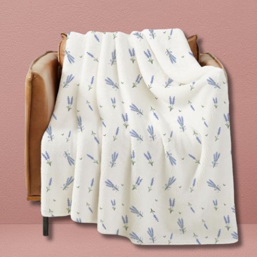 Dorm Lavendel Wildflower Bloemenpatroon Fleece Deken