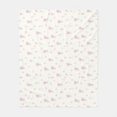 Dorm Moderne Girly Roze Tulpen Bloemen Fleece Deken (Voorkant)