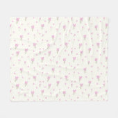 Dorm Moderne Girly Roze Tulpen Bloemen Fleece Deken (Voorkant (Horizontaal))