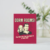 Dorm Room: Meest vun Twin Bed Briefkaart (Staand voorkant)