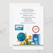 Dorm Room off to School Invitation Kaart (Voorkant / Achterkant)