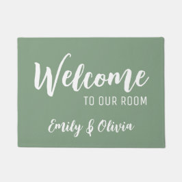 Dorm room slaapkamer met naam/namen deurmat