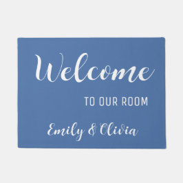 Dorm room slaapkamer met naam/namen deurmat