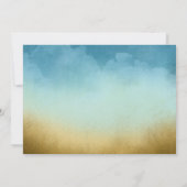 Dorm Shower Sky Blue Gold Photo Girl Kaart (Achterkant)