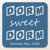 "Dorm Sweet Dorm" aangepaste dorm party onderzette Kartonnen Onderzetters (Voorkant)