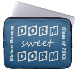 "Dorm Sweet Dorm", aangepaste naam voor laptophoez Laptop Sleeve