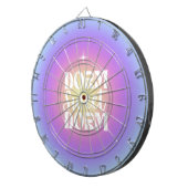 Dorm Sweet Dorm Blue en Paarse gradiënt Aura Dartbord (Voorkant Rechts)