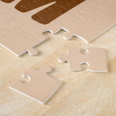 Dorm Sweet Dorm Brown Retro 70s Lettering Legpuzzel (Zijkant)