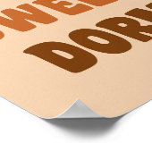 Dorm Sweet Dorm Brown Retro 70s Lettering Poster (Hoek)