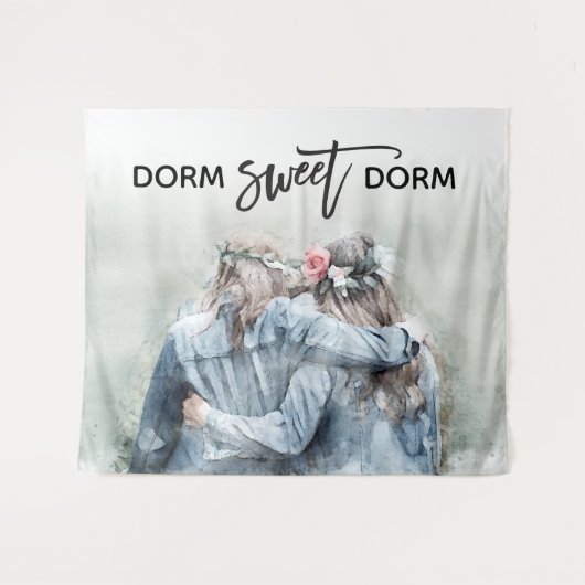 Dorm Sweet Dorm College Room Mates Wall Hanging Wandkleed (Voorkant (horizontaal))