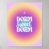 Dorm Sweet Dorm Fuchsia & Aqua Gradient Aura Poster (Voorkant)