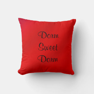 Dorm Sweet Dorm FUN Red Personalized Square  Kussen