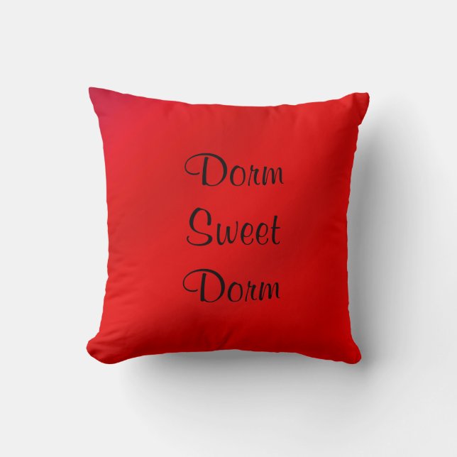 Dorm Sweet Dorm FUN Red Personalized Square  Kussen (Voorkant)