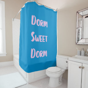 Dorm Sweet Dorm in Blue en Pink Douchegordijn