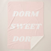 Dorm Sweet Dorm in Blush Sherpa Deken (Voorkant)