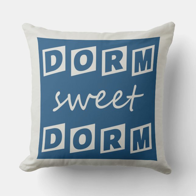 "Dorm Sweet Dorm" omkeerbare werpkussens Kussen (Voorkant)