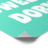 Dorm Sweet Dorm Retro Lettering in Mint Green Poster (Hoek)
