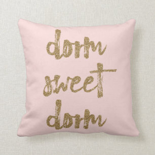 Dorm Sweet Dorm Room Decor Blush Pink and Gold Kussen