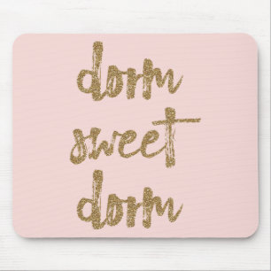 Dorm Sweet Dorm Room Decor Blush Pink and Gold Muismat