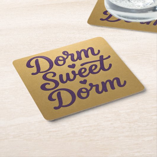 Dorm Sweet Dorm Script Onderzetter Set (Schuin)