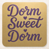 Dorm Sweet Dorm Script Onderzetter Set (Voorkant)