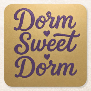 Dorm Sweet Dorm Script Onderzetter Set