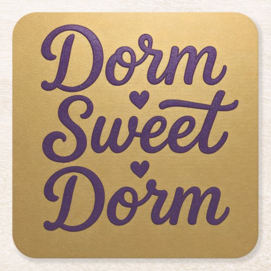 Dorm Sweet Dorm Script Onderzetter Set (Voorkant)