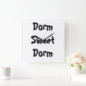 "Dorm Sweet Dorm" Wall Clock Vierkante Klok (Huis)