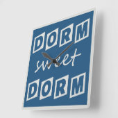 "Dorm Zoete Dorm" muurklok Vierkante Klok (Hoek)