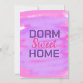 Dorm zoete dorm roze paarse waterverf tekst kaart (Achterkant)