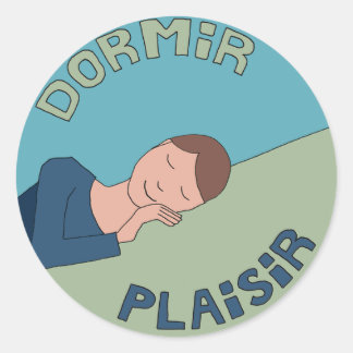 Dormir, Plaisir Ronde Sticker