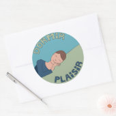 Dormir, Plaisir Ronde Sticker (Envelop)