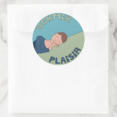 Dormir, Plaisir Ronde Sticker (Tas)