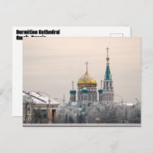 Dormition kathedraal in Omsk, Rusland Briefkaart (Voorkant / Achterkant)
