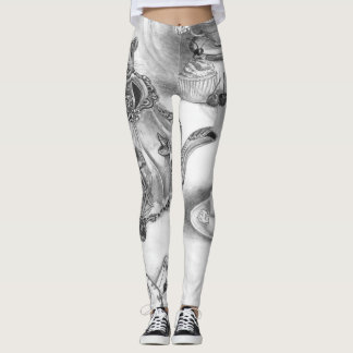 Dormouse All Over Leggings Alice in Wonderland