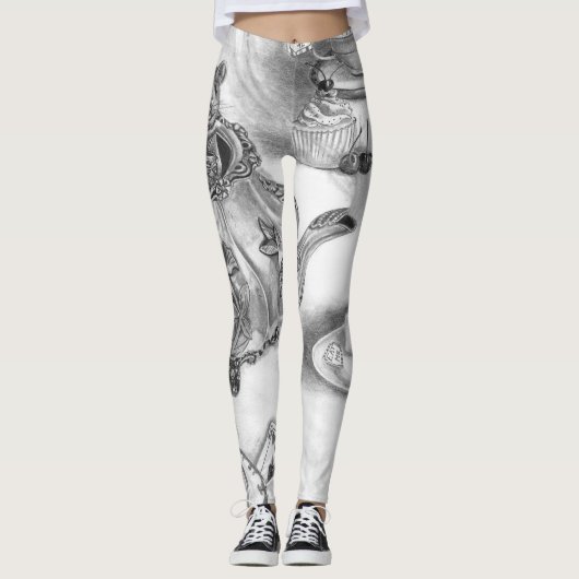Dormouse All Over Leggings Alice in Wonderland (Voorkant)