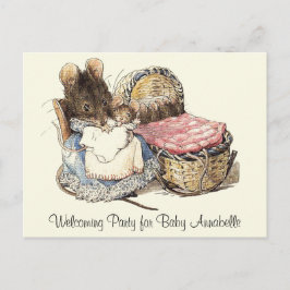 Dormouse Baby shower Welcoming Party Invitation Uitnodiging Briefkaart