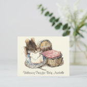 Dormouse Baby shower Welcoming Party Invitation Uitnodiging Briefkaart (Staand voorkant)