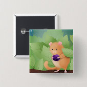 Dormouse-diner - knoopbadge vierkante button 5,1 cm (Voorkant /achterkant)